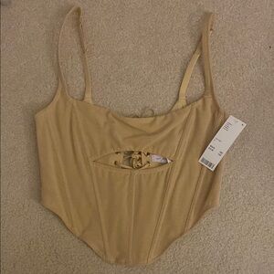 Urban Outfitters nude-colored corset top (L)